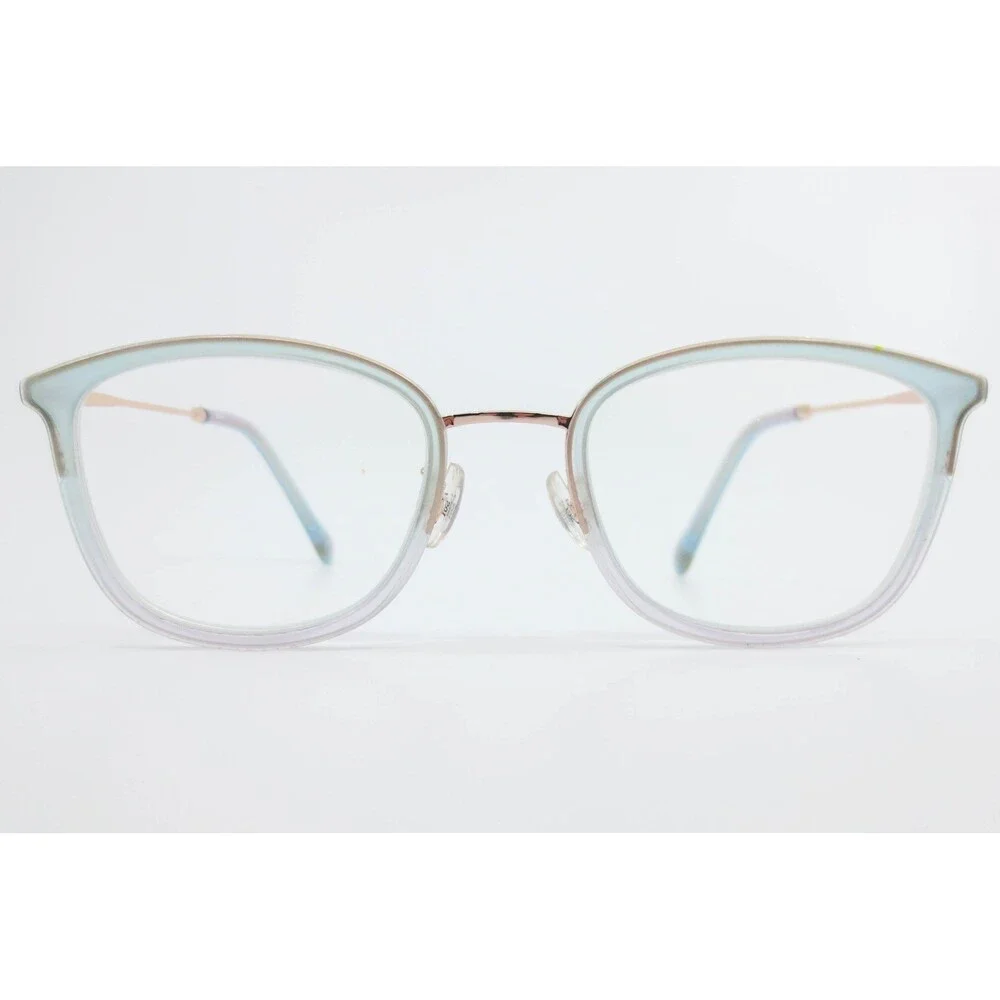 Anna Sui AS5107-1 685 Light Blue Rose Gold Cat Eye Eyeglasses Frames 51-20-140
